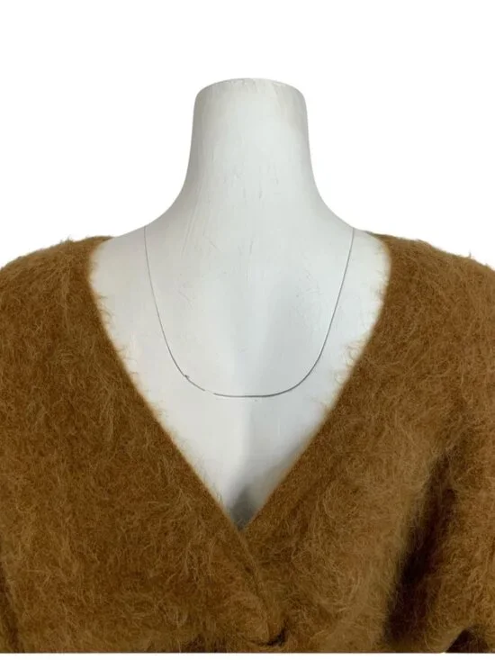Ba&sh Pull Fill Jumper Sweater M Marron Alpaca Pullover Twist Back NEW - Picture 11 of 13